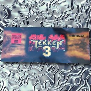 NAMCO Tekken 3 Arcade Video Game Translight Marquee Sign Header Art Decor